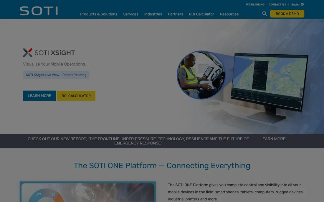 SOTI MobiControl homepage
