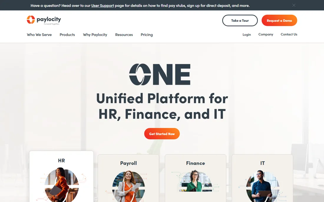 Paylocity homepage