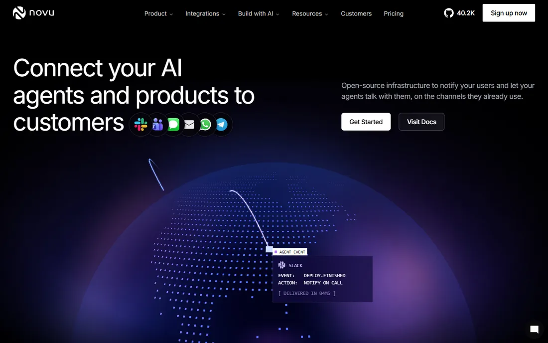 Novu homepage
