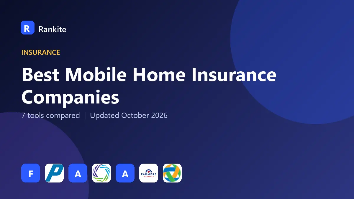 Best Mobile Home Insurance Companies in 2026: 7 Tools Compared