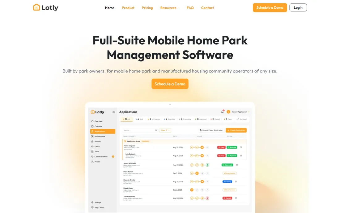 Lotly homepage