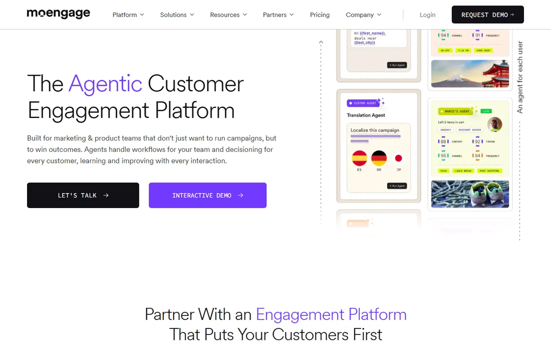 MoEngage homepage