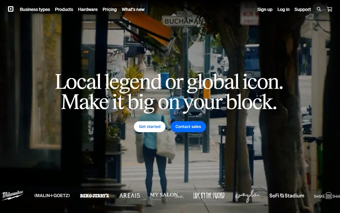 Square homepage