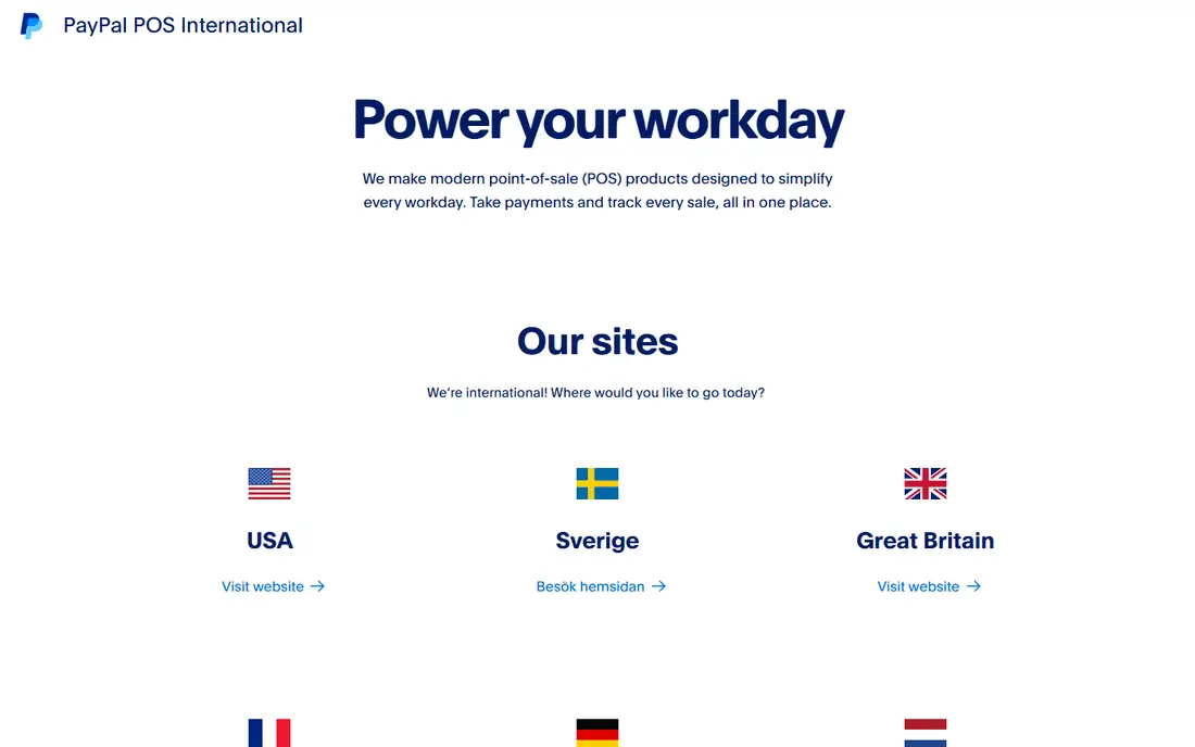 Zettle by PayPal homepage
