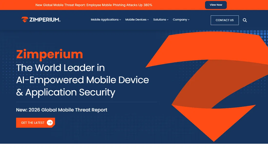 Zimperium homepage