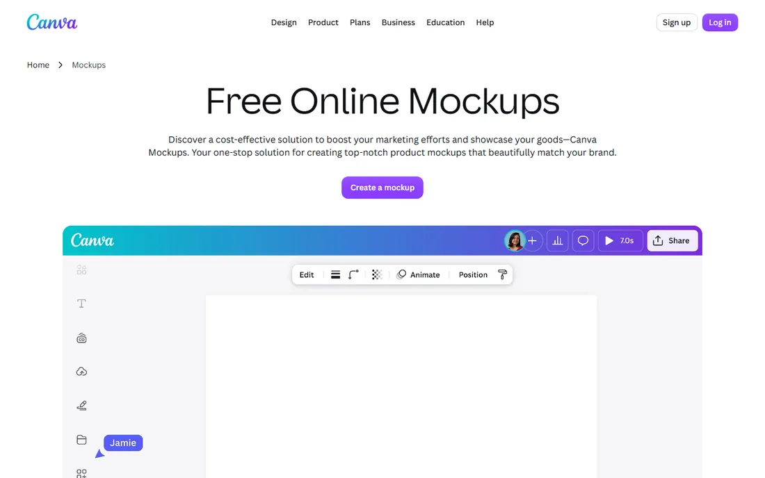 Smartmockups homepage