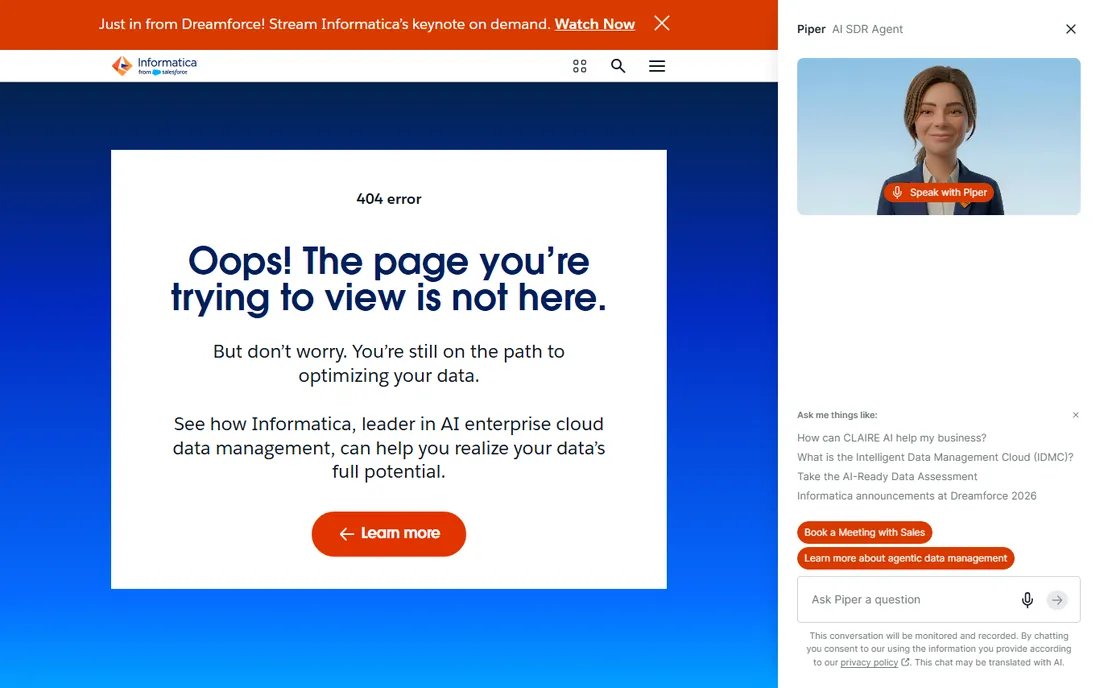 Informatica homepage