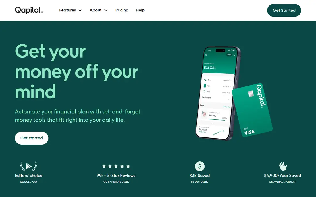 Qapital homepage