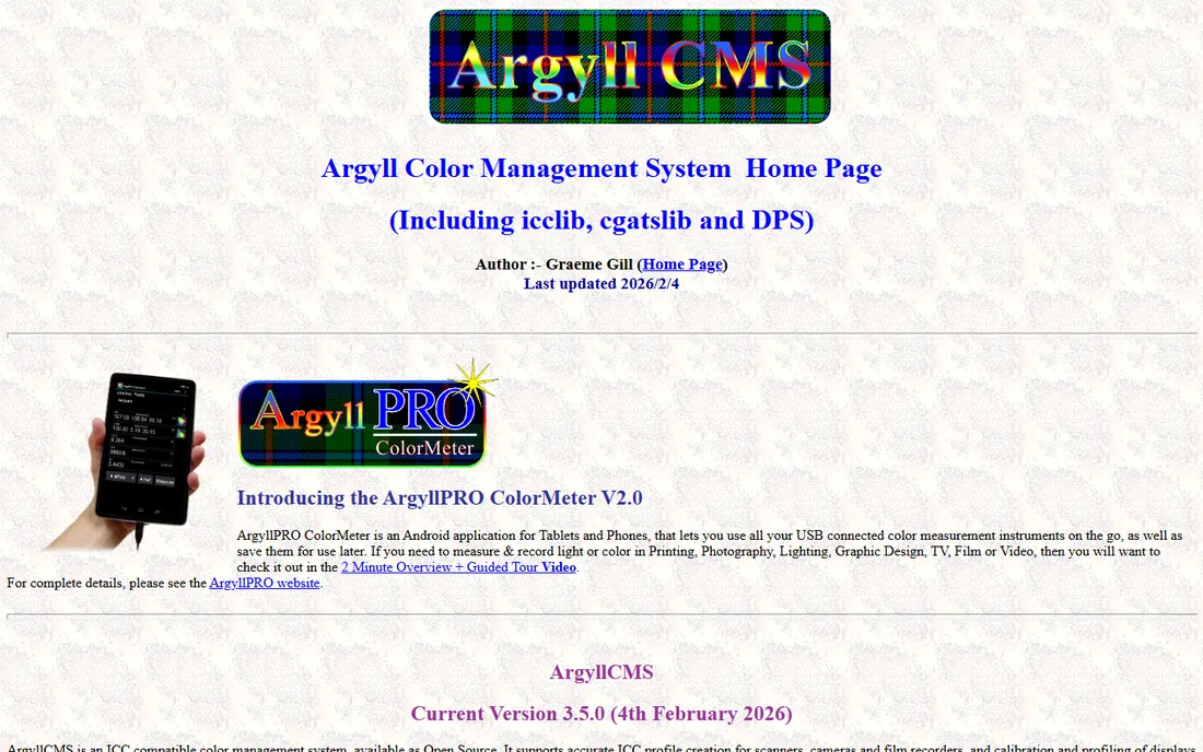 ArgyllCMS homepage
