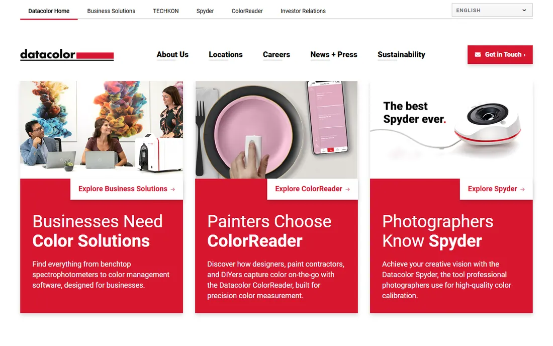 Datacolor Spyder homepage