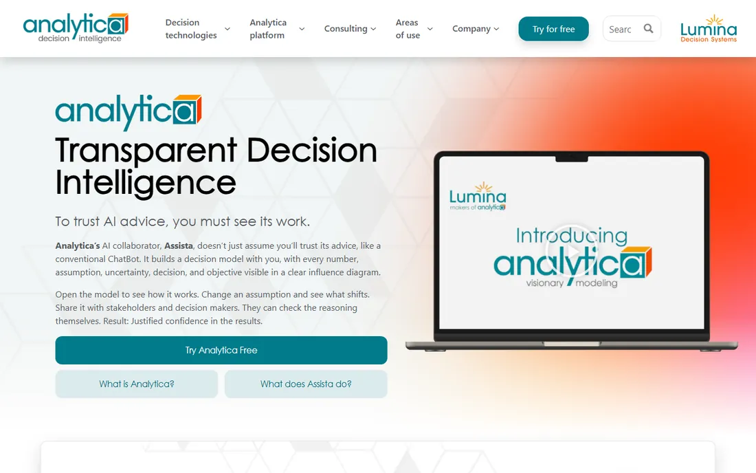 Analytica homepage