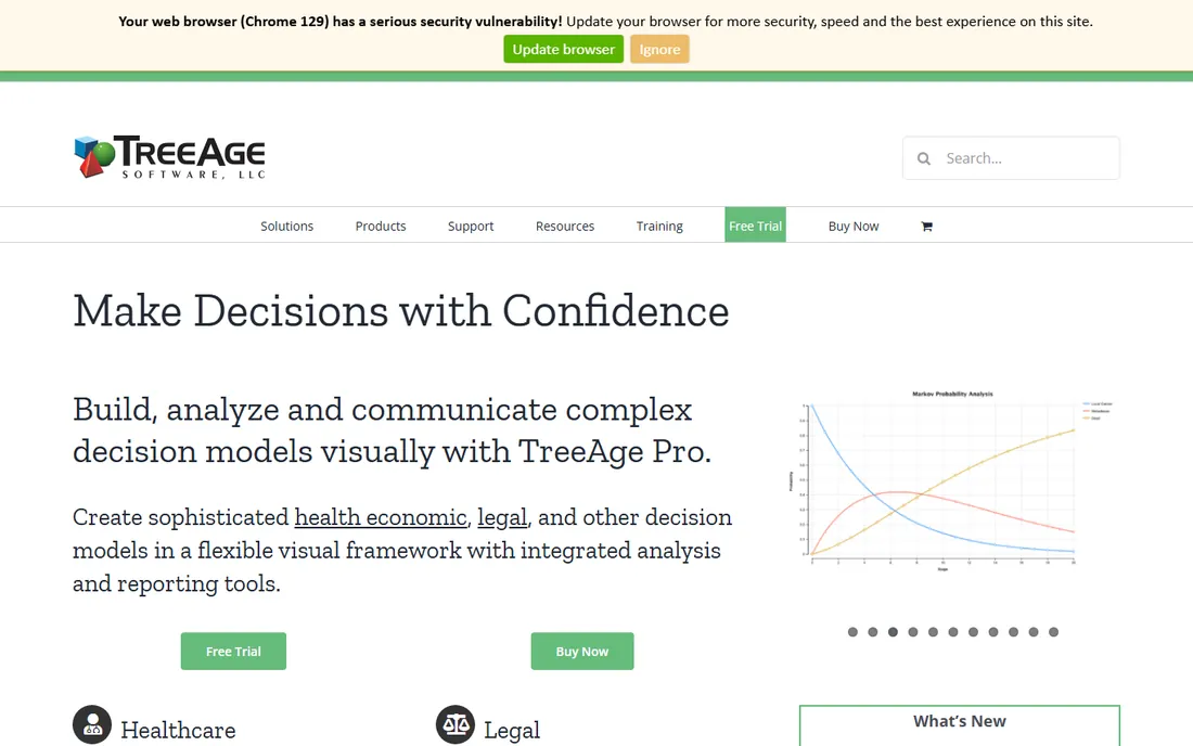 TreeAge homepage