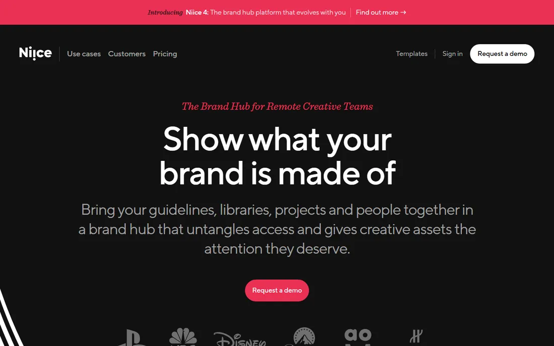 Niice homepage