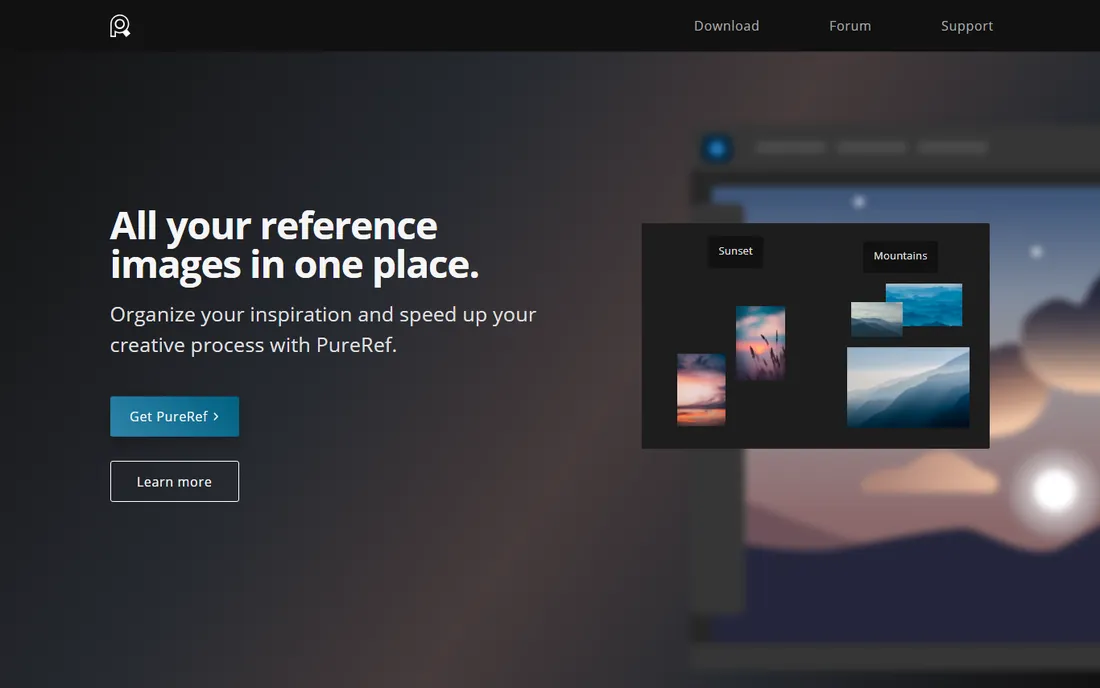 PureRef homepage