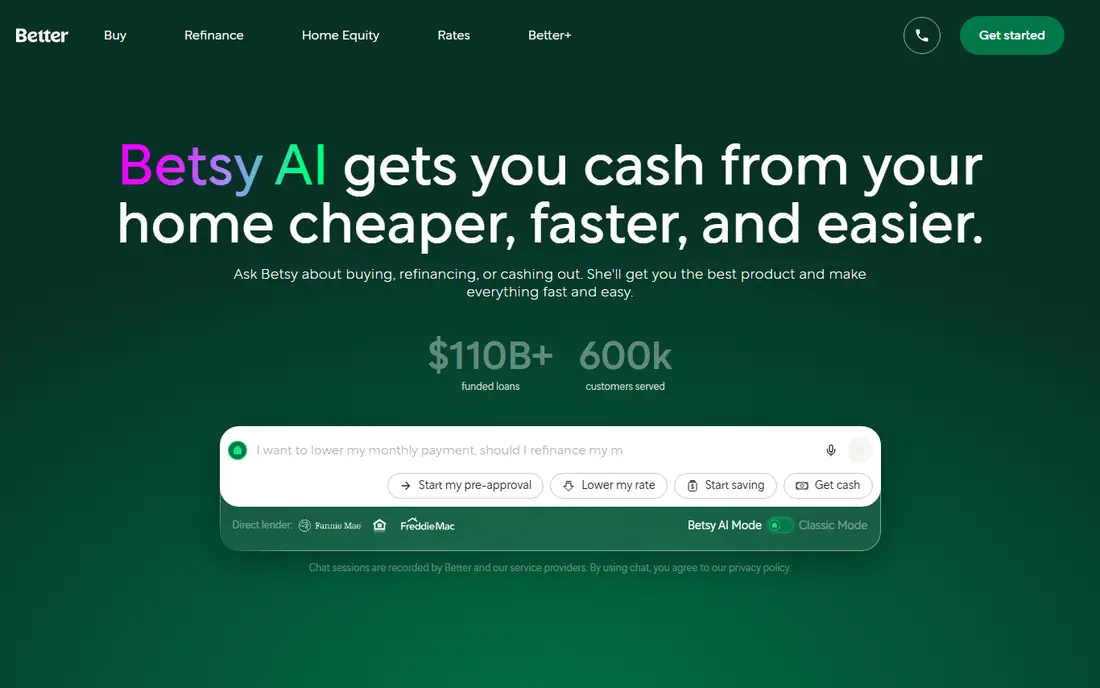Better homepage