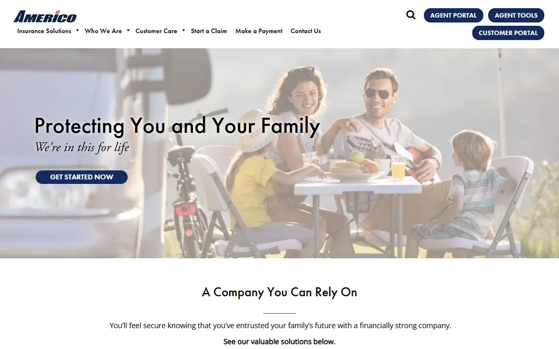 Americo homepage
