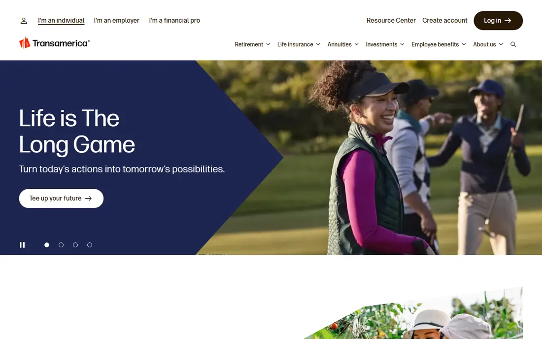 Transamerica homepage