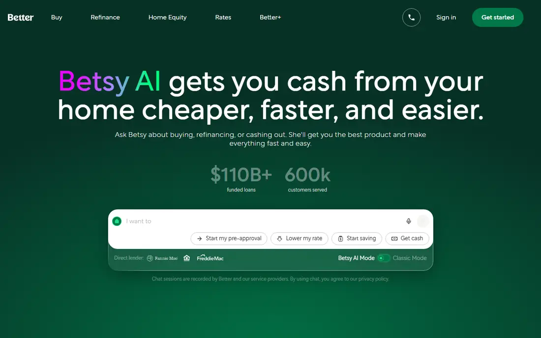 Better homepage
