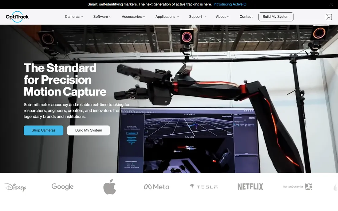 OptiTrack Motive homepage