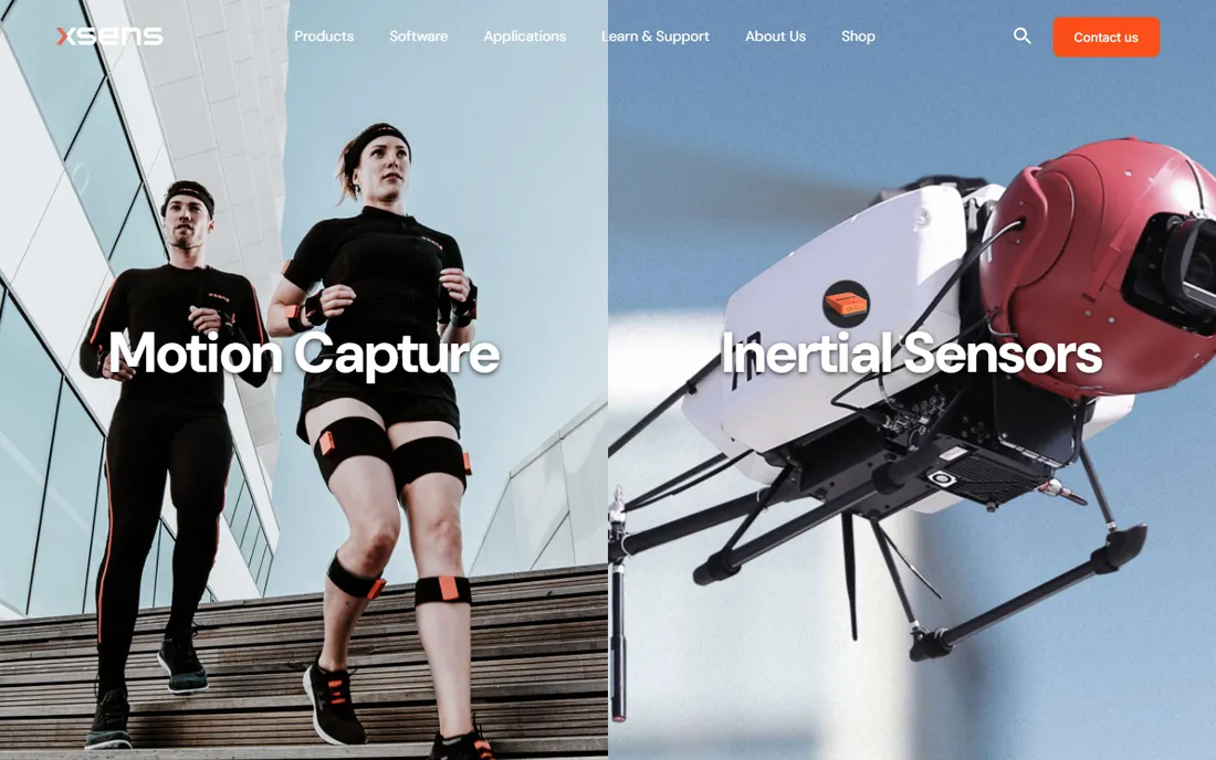Xsens Animate homepage
