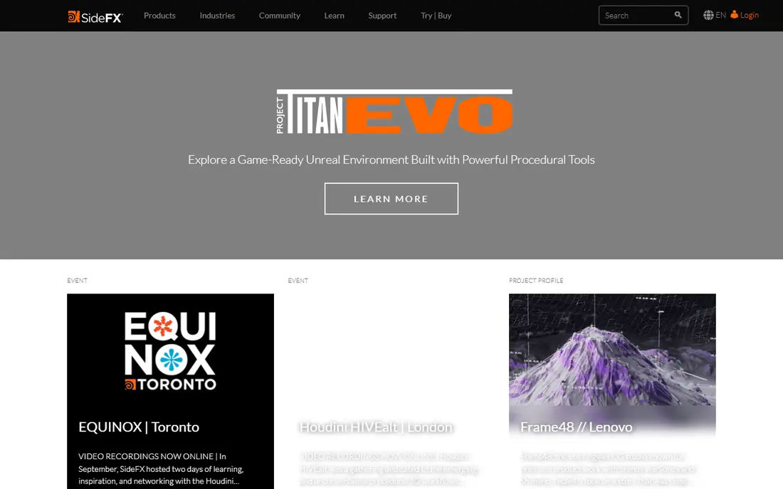 Houdini homepage