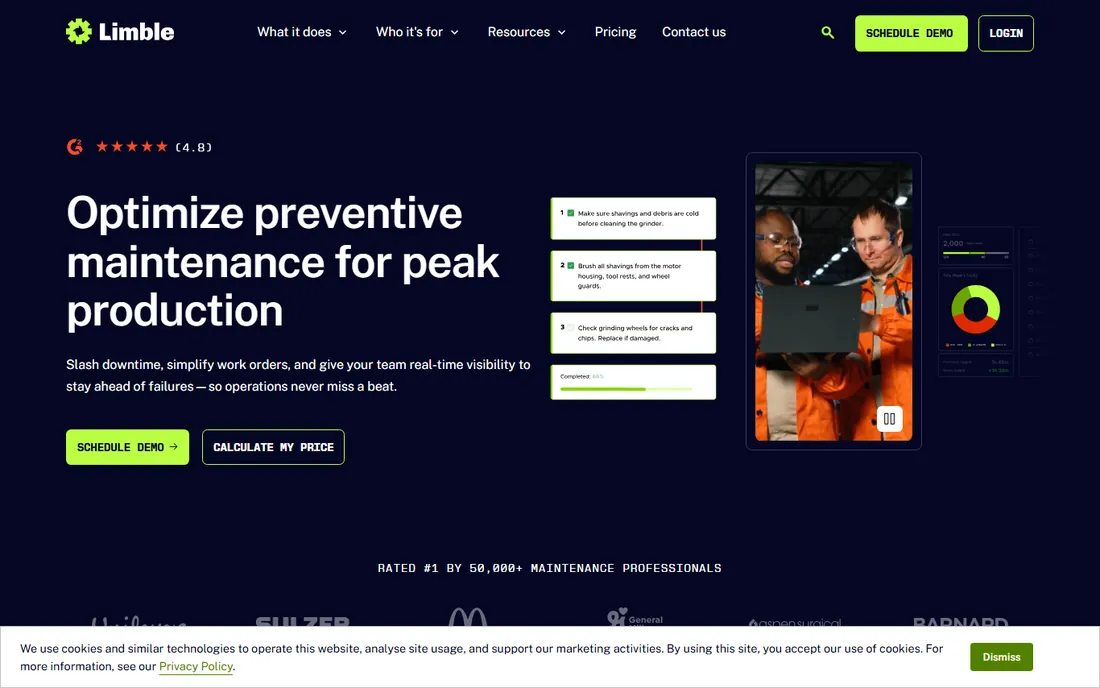 Limble homepage