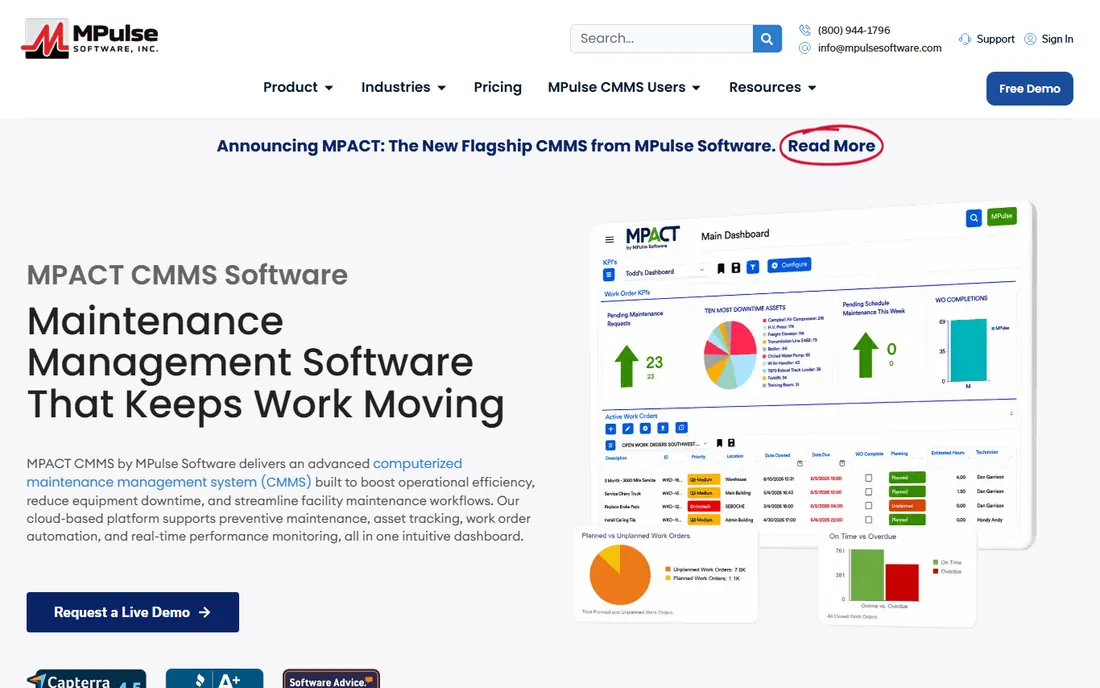 MPulse homepage