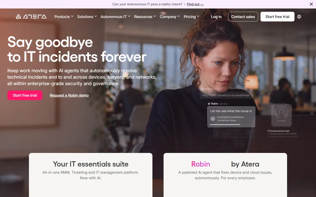 Atera homepage