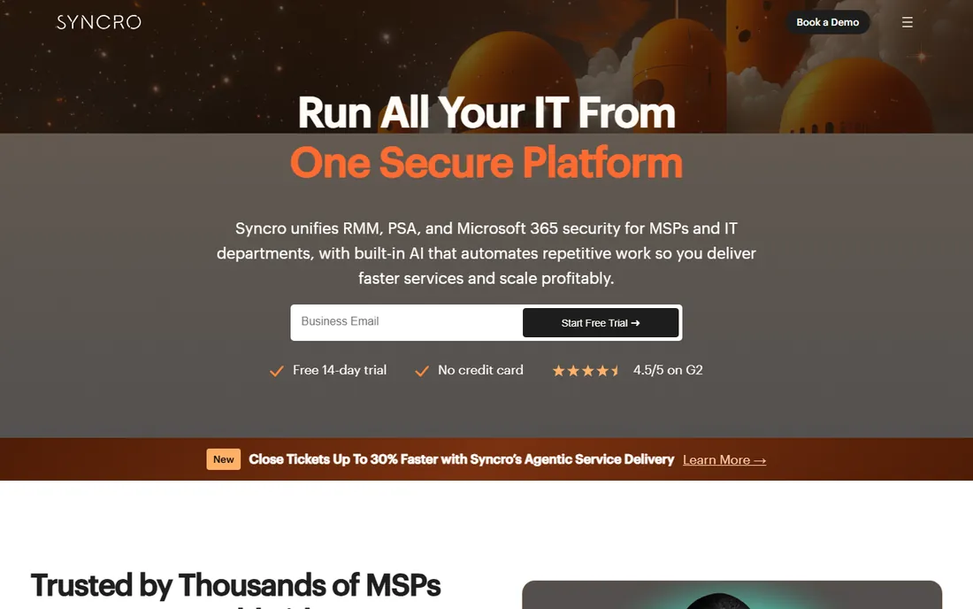 Syncro homepage