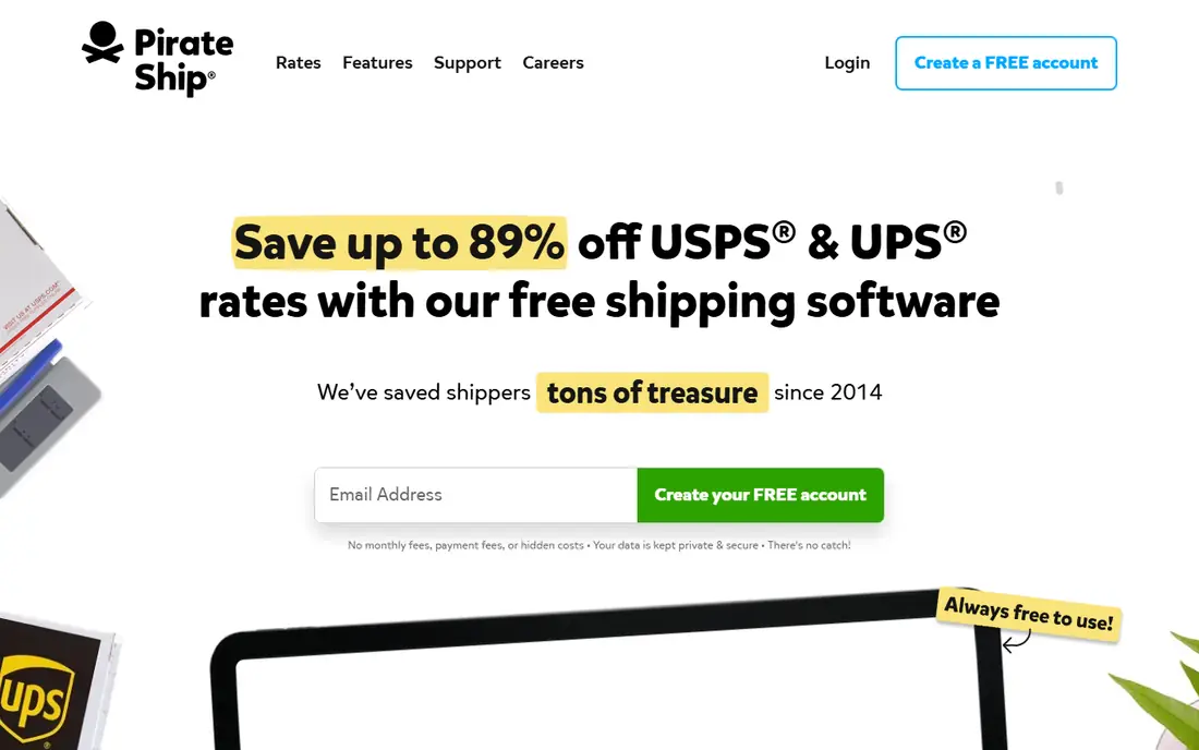 Pirate Ship homepage