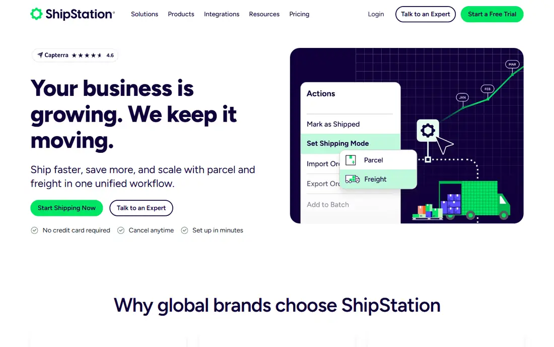ShipStation homepage