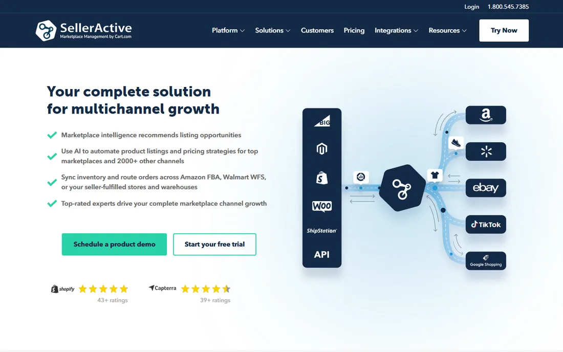 SellerActive homepage