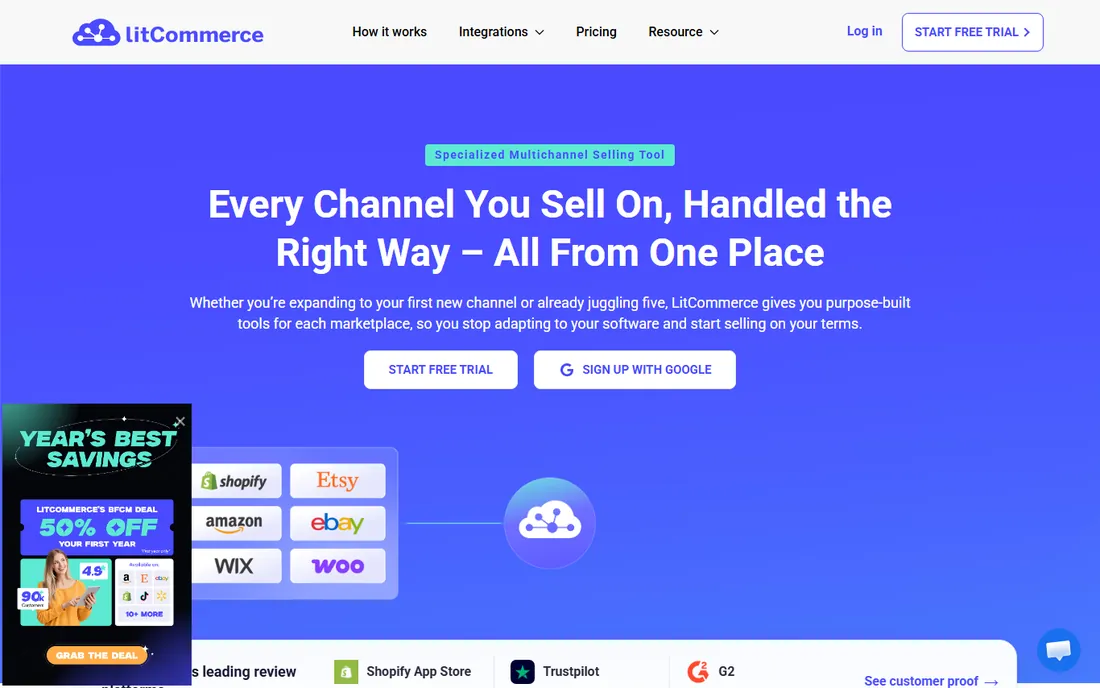 LitCommerce homepage
