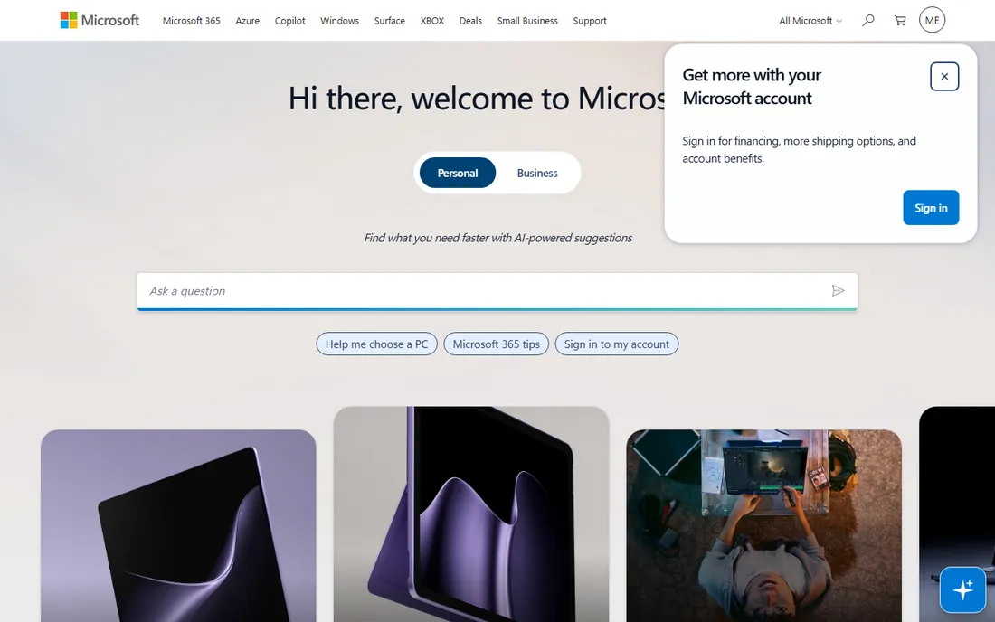 Microsoft Entra MFA homepage