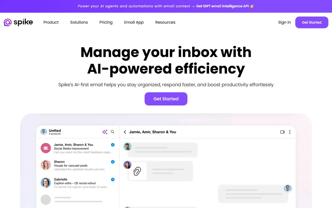 Spike homepage