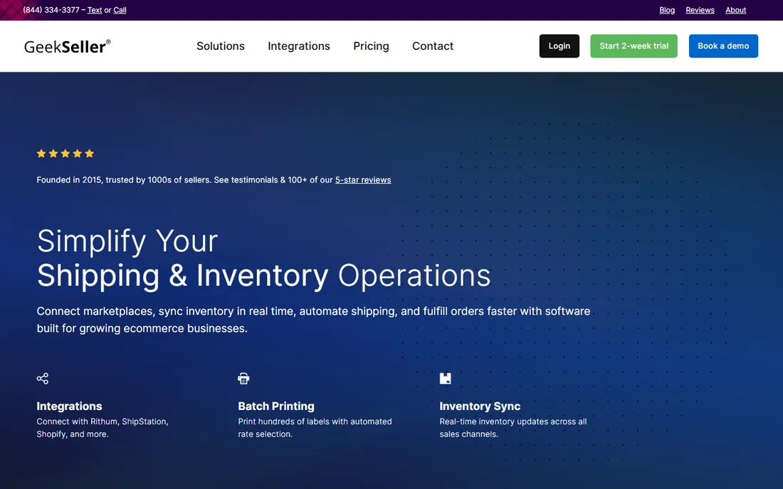GeekSeller homepage