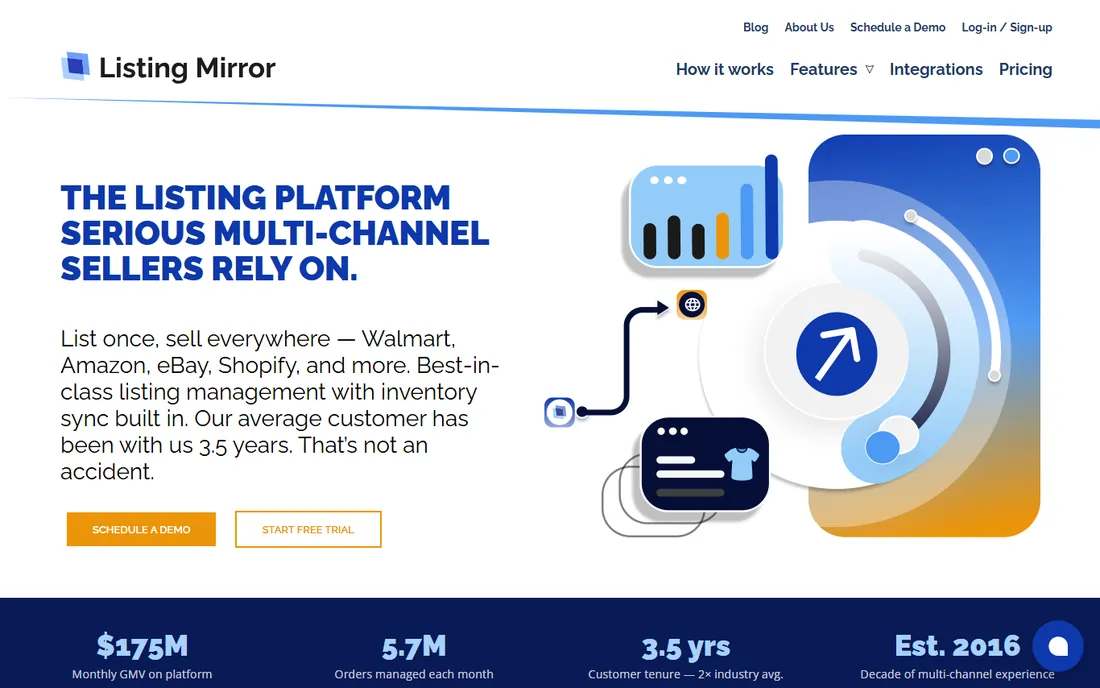 Listing Mirror homepage