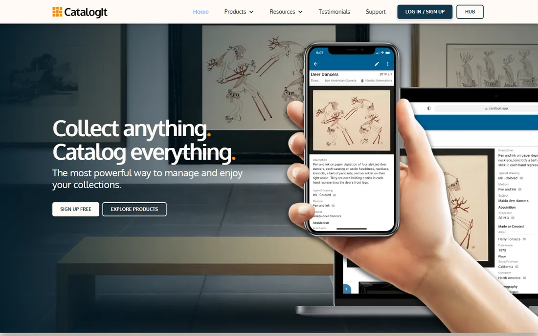 CatalogIt homepage
