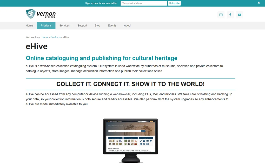 eHive homepage
