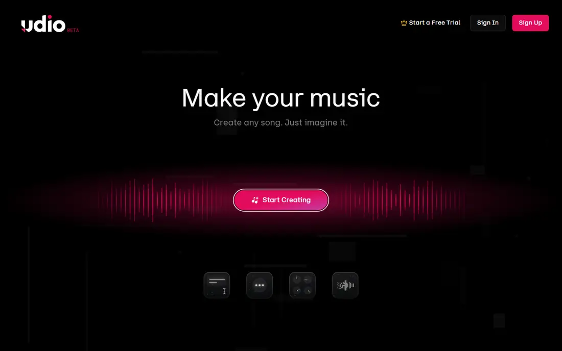 Udio homepage