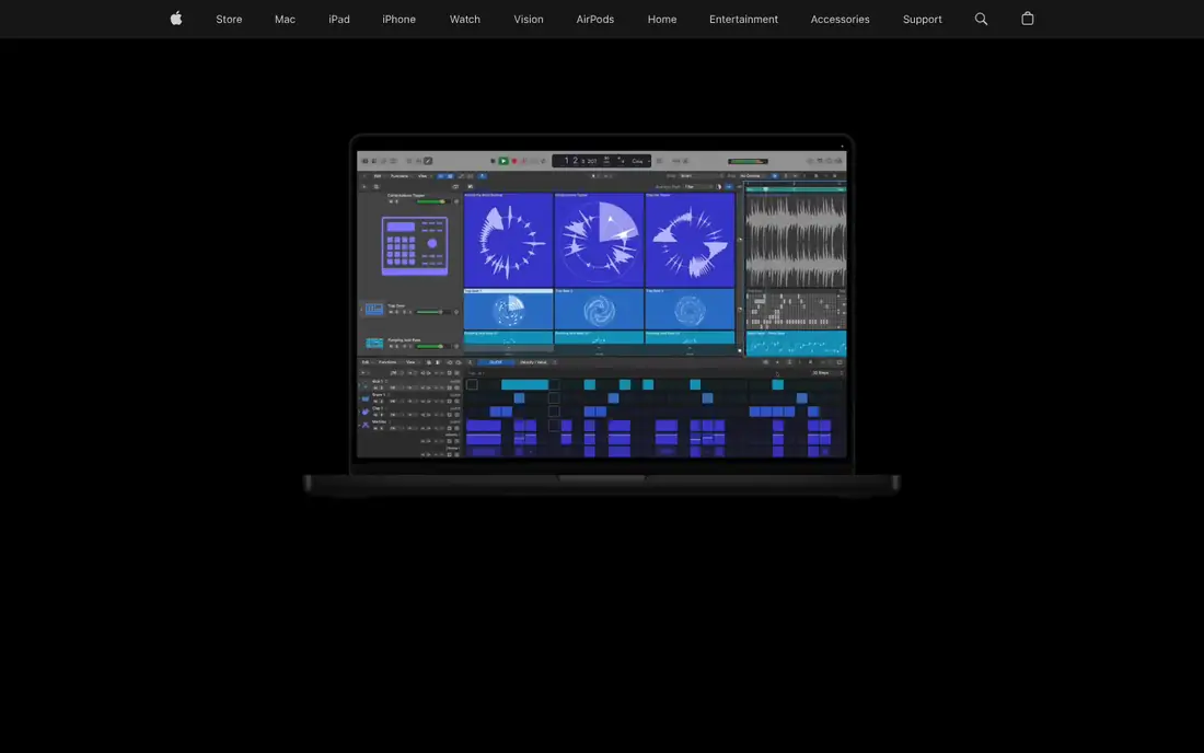 Logic Pro homepage