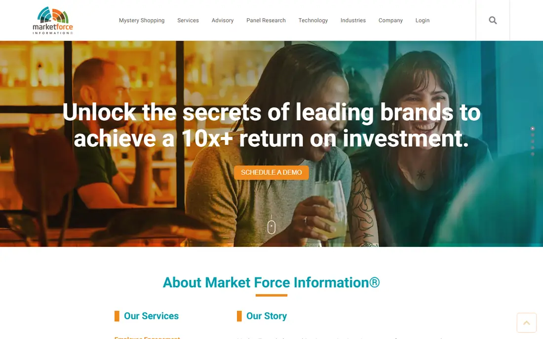 Market Force homepage
