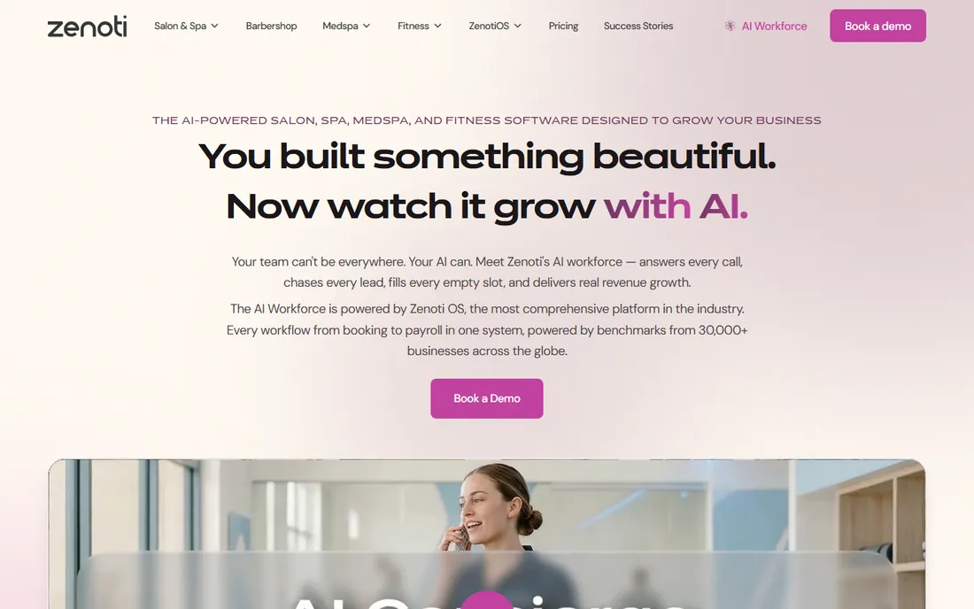 Zenoti homepage
