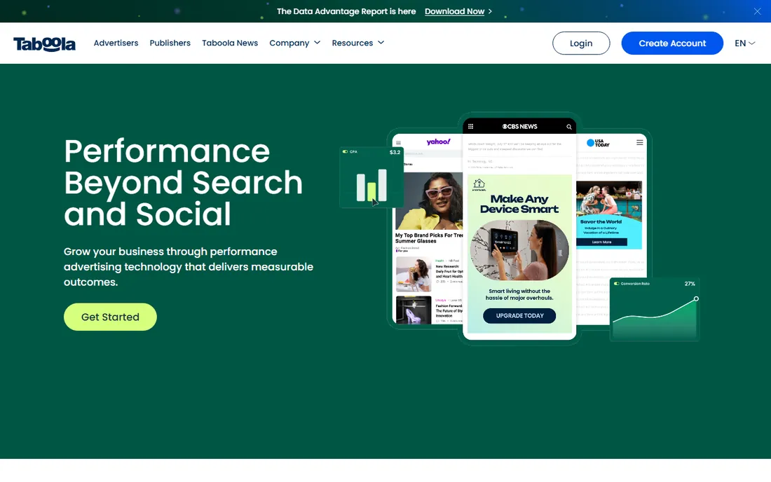 Taboola homepage