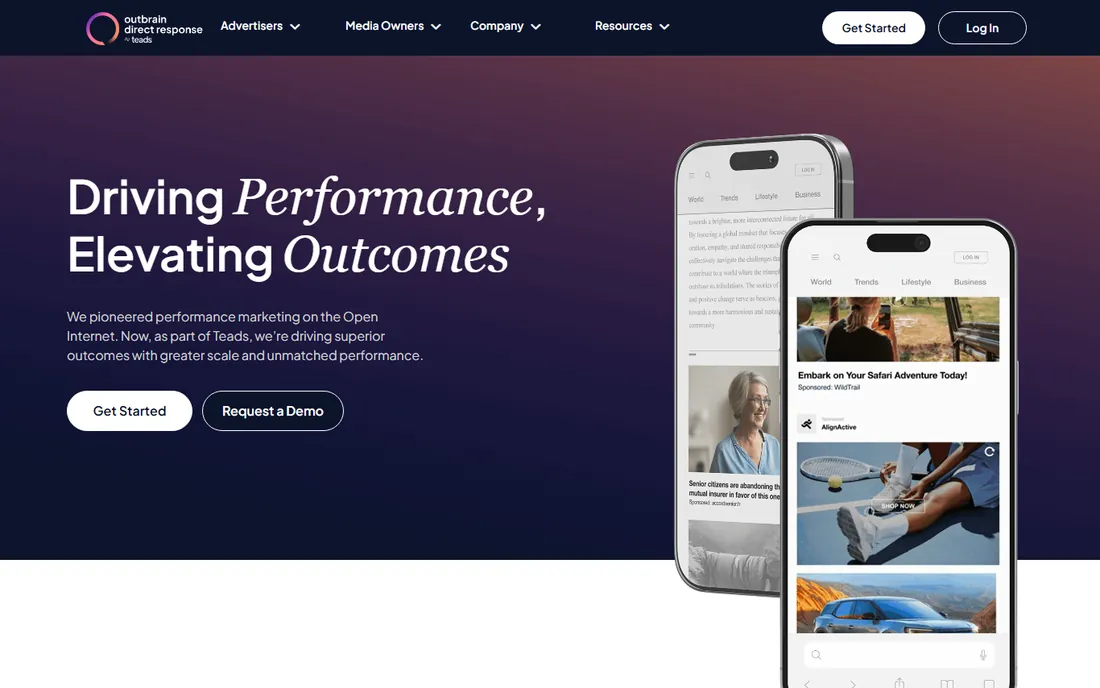 Outbrain homepage