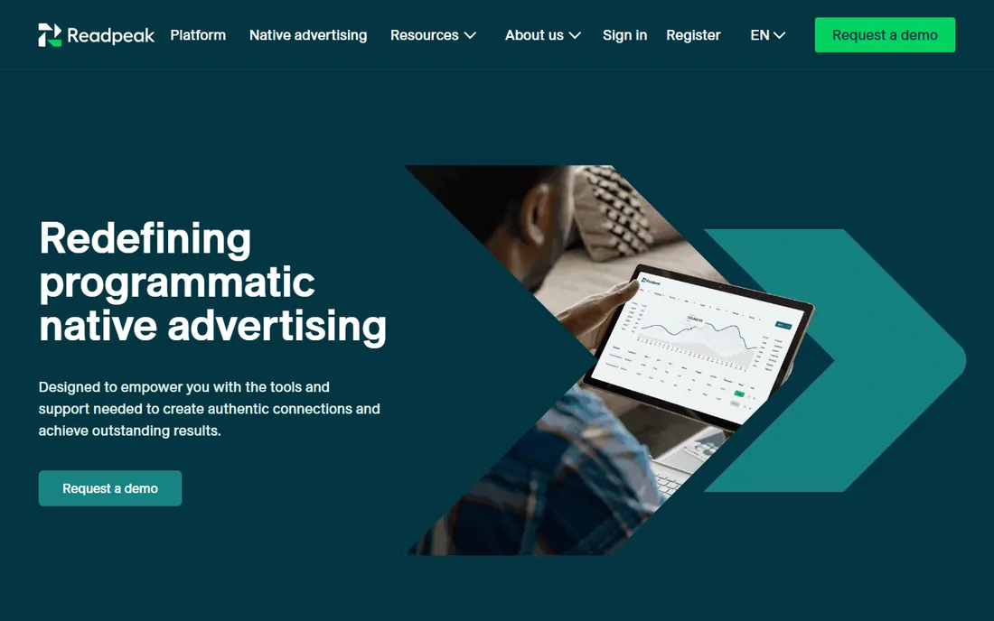 Readpeak homepage