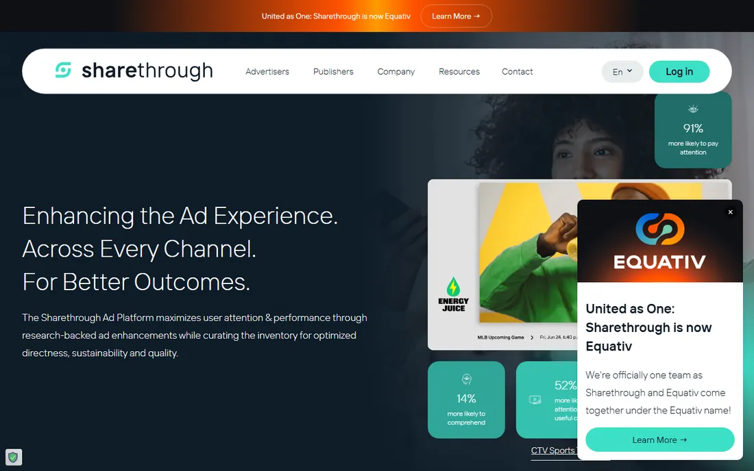 Sharethrough homepage