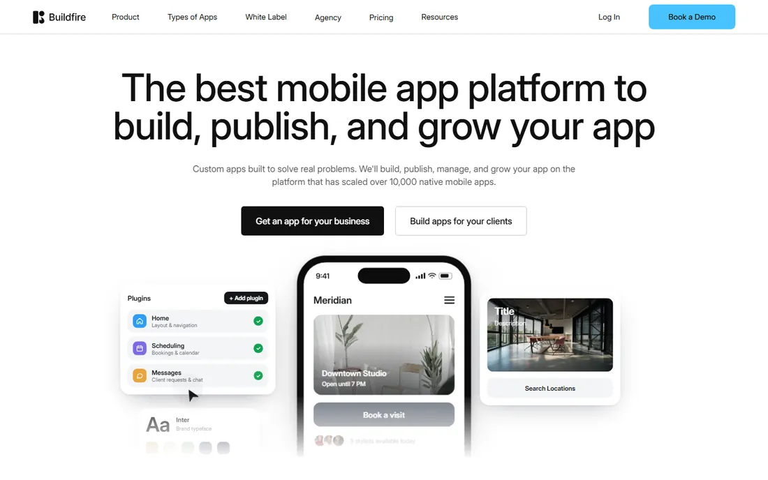 BuildFire homepage