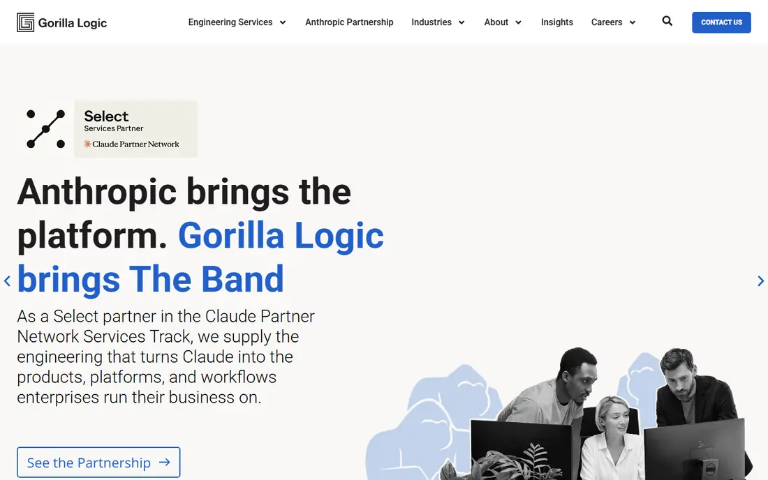 Gorilla Logic homepage