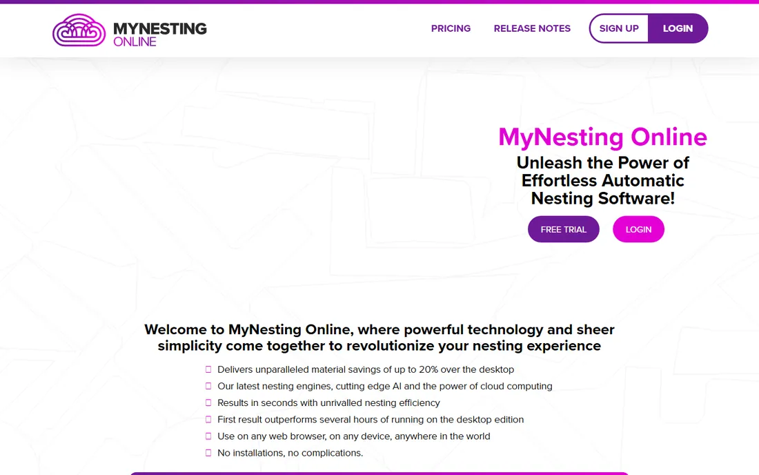 MyNesting homepage